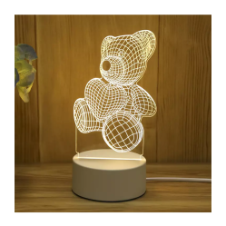 3D Lampa "Lācis", 7 krāsas