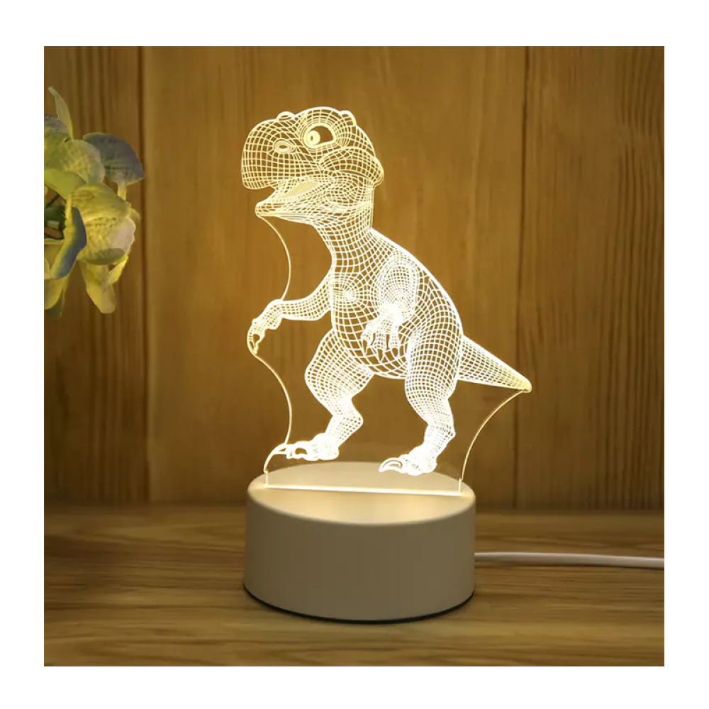 3D Lampa "Dinozaurs", 7 krāsas