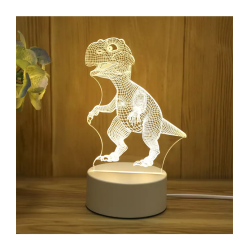 3D Lampa "Dinozaurs", 3 krāsas