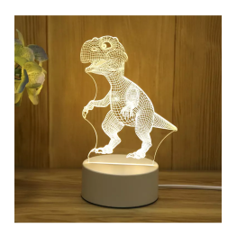 3D Lampa "Dinozaurs", 7 krāsas