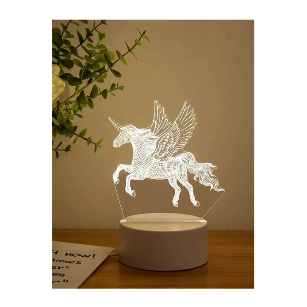3D Lampa "Vienradzis", 3 krāsas