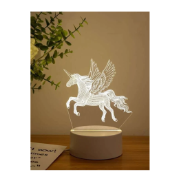 3D Lampa "Vienradzis", 3 krāsas