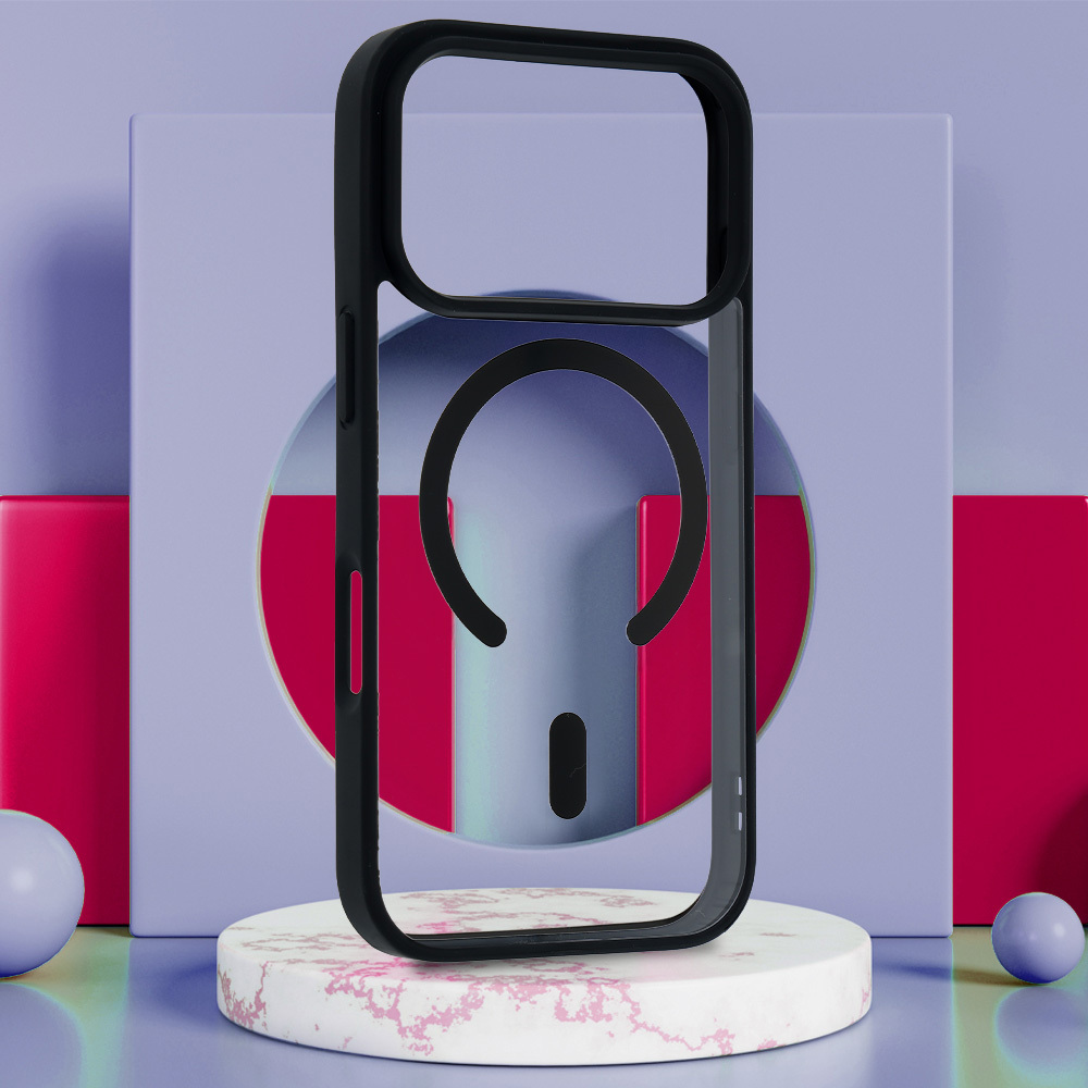 Acrylic Color Magsafe maciņš melns, iPhone 17 Pro