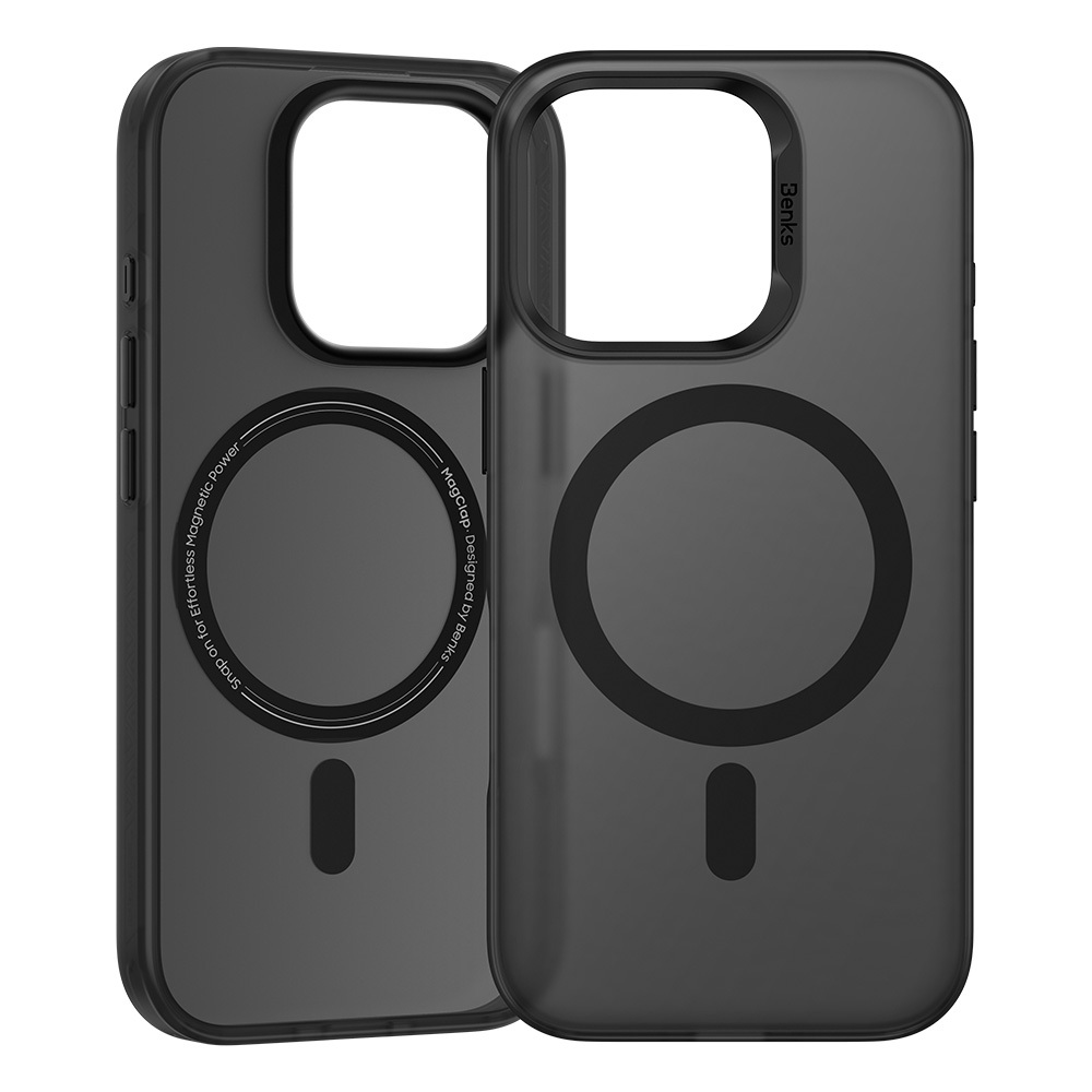Benks Magnetic Lucid Armor maciņš melns, iPhone 16