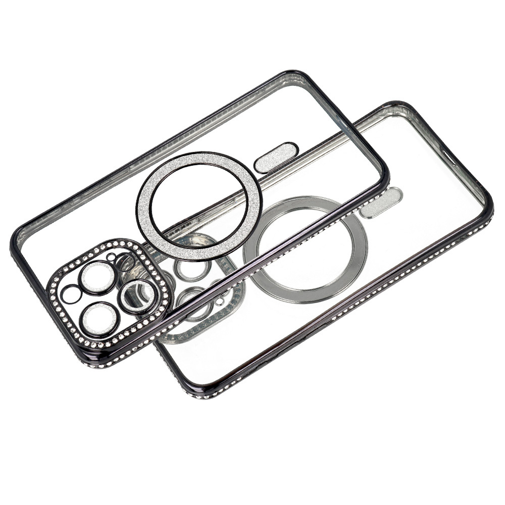 Bling Magsafe maciņš violets, iPhone 15 Pro