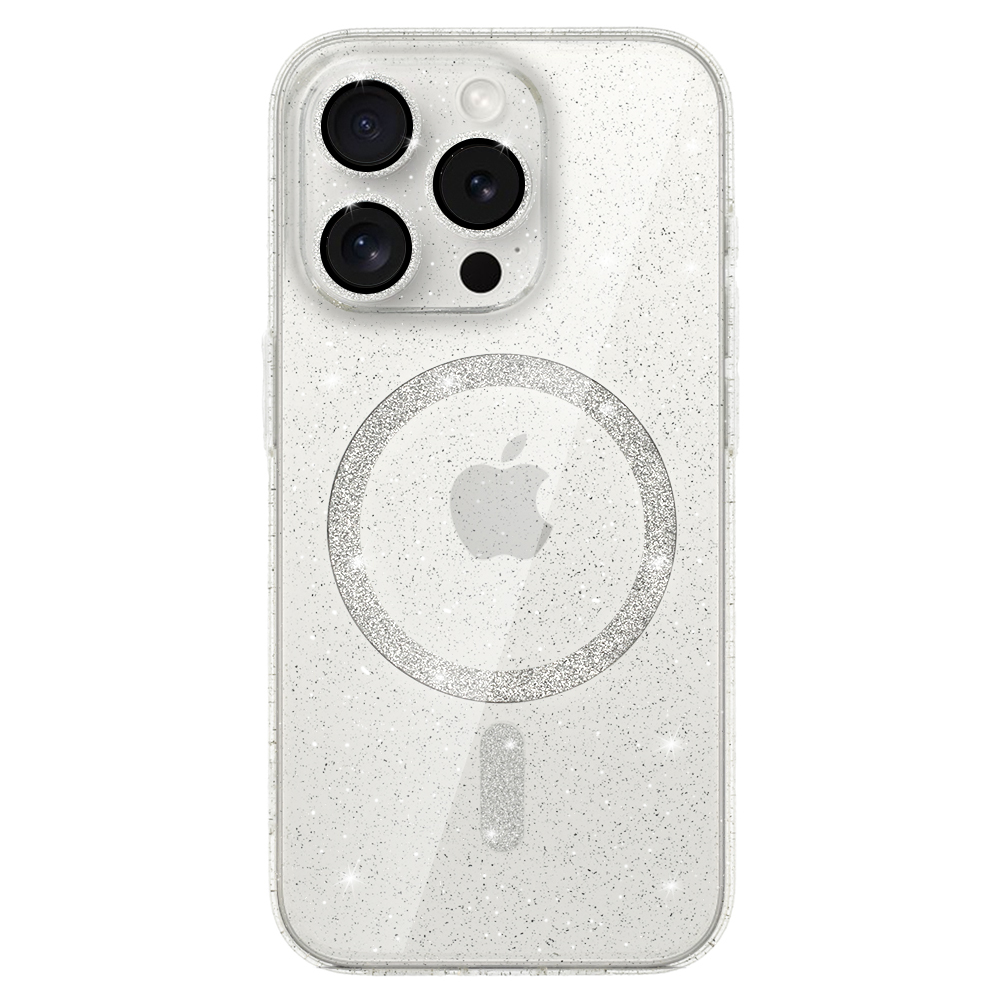 Glitter Magsafe maciņš  caurspīdīgs, iPhone 16 Pro 