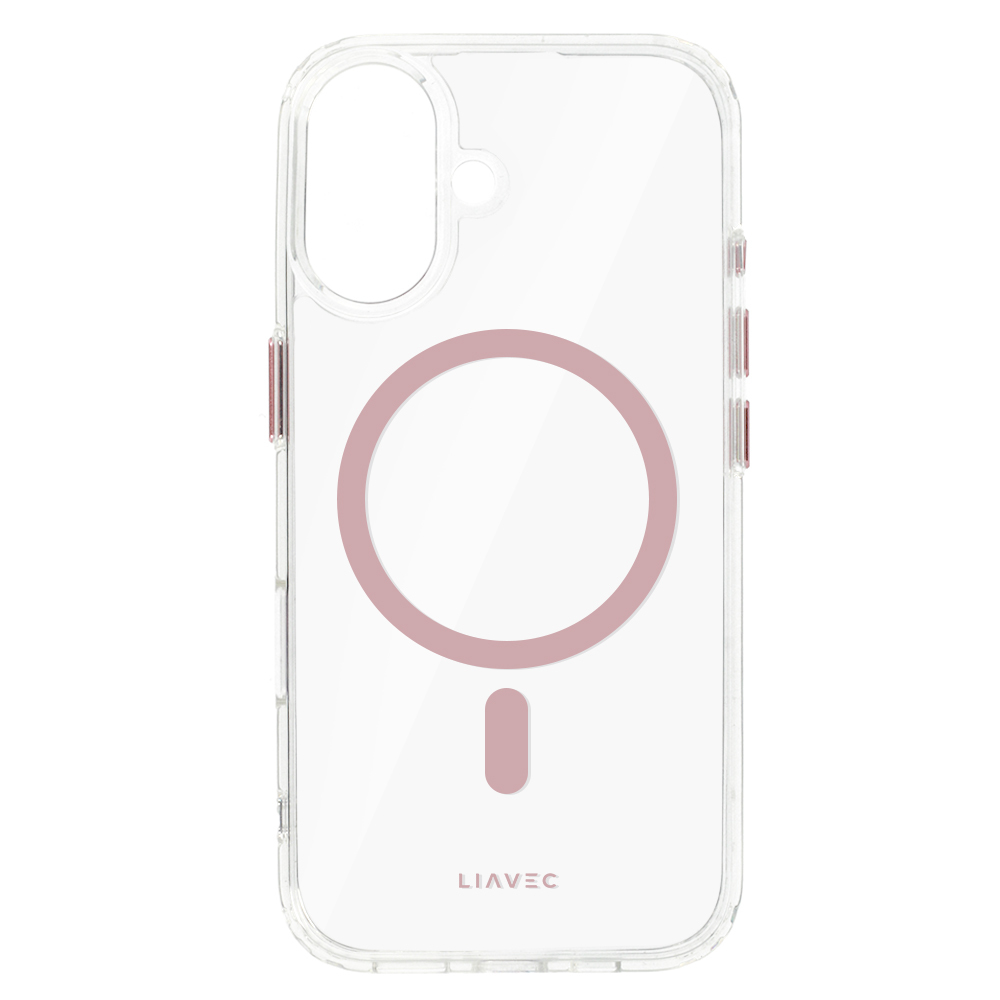 Liavec Glossy Magsafe Clear maciņš rozā, iPhone 16 