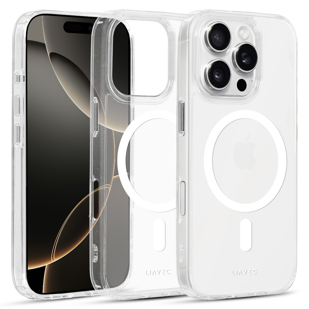 Liavec Glossy Magsafe Clear maciņš balts, iPhone 16 Pro Max