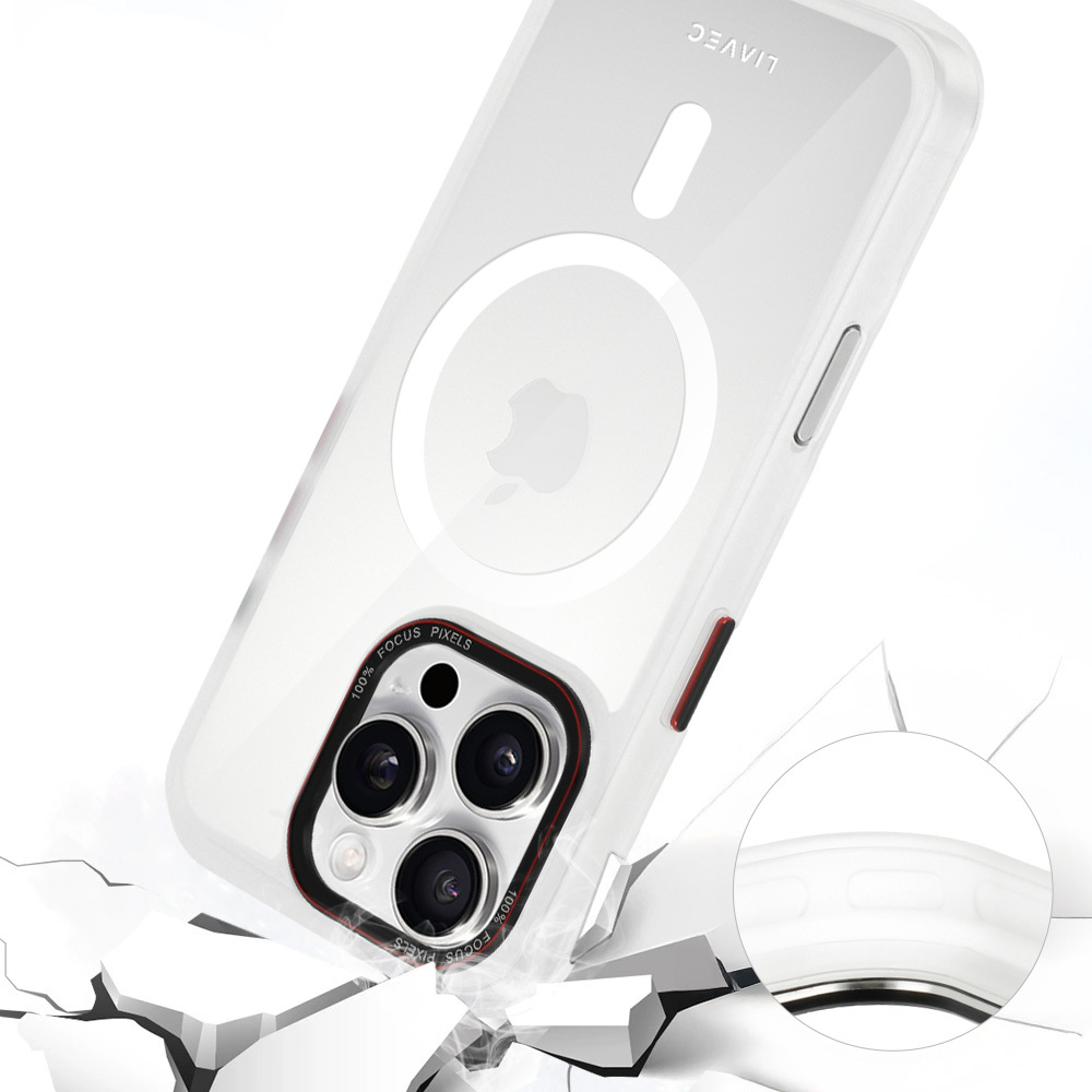 Liavec Hybrid Magsafe Clear maciņš caurspīdīgs, iPhone 16 Pro