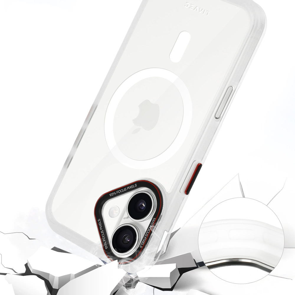 Liavec Hybrid Magsafe Clear maciņš caurspīdīgs, iPhone 16 