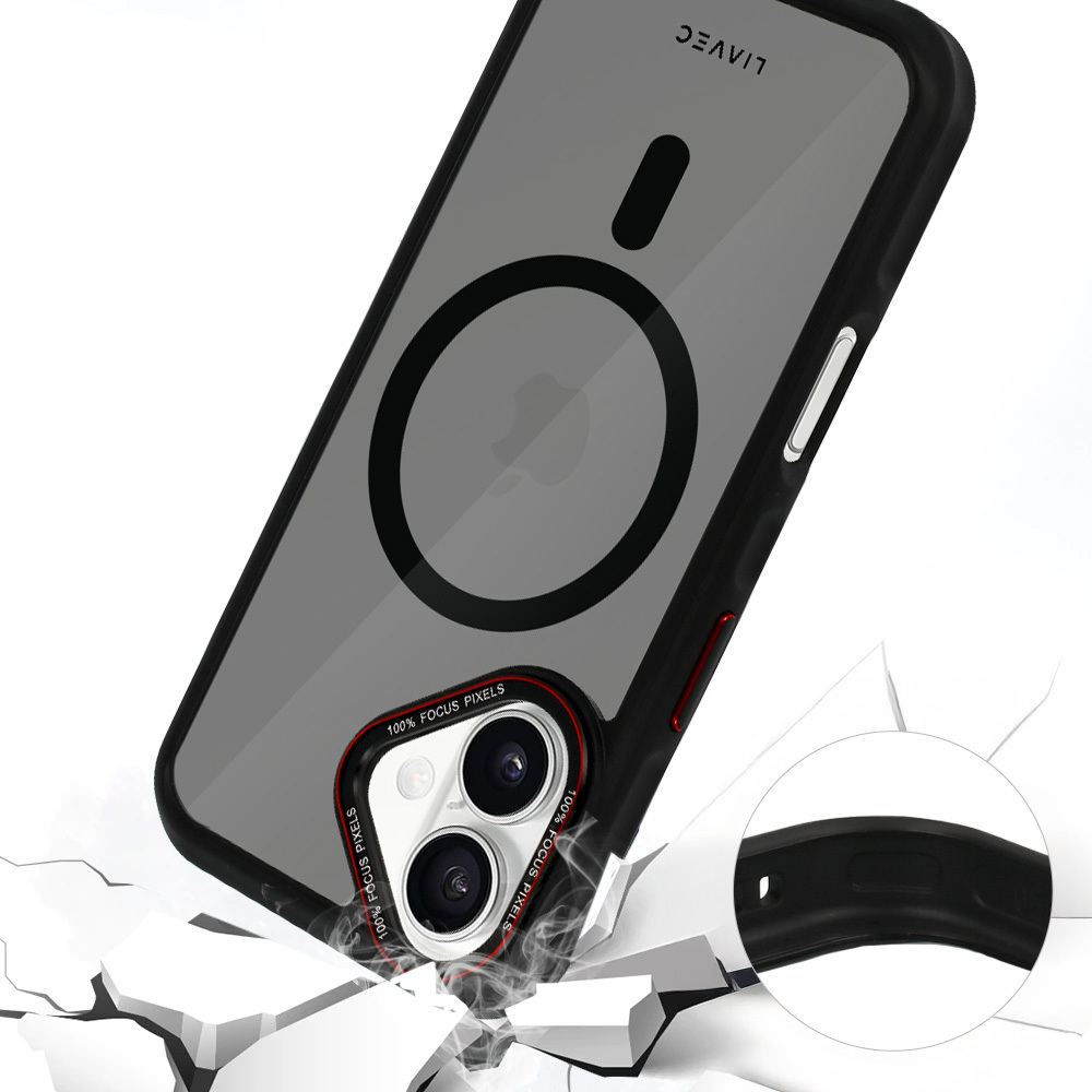 Liavec Hybrid Smoke Magsafe maciņš pelēks, iPhone 16 