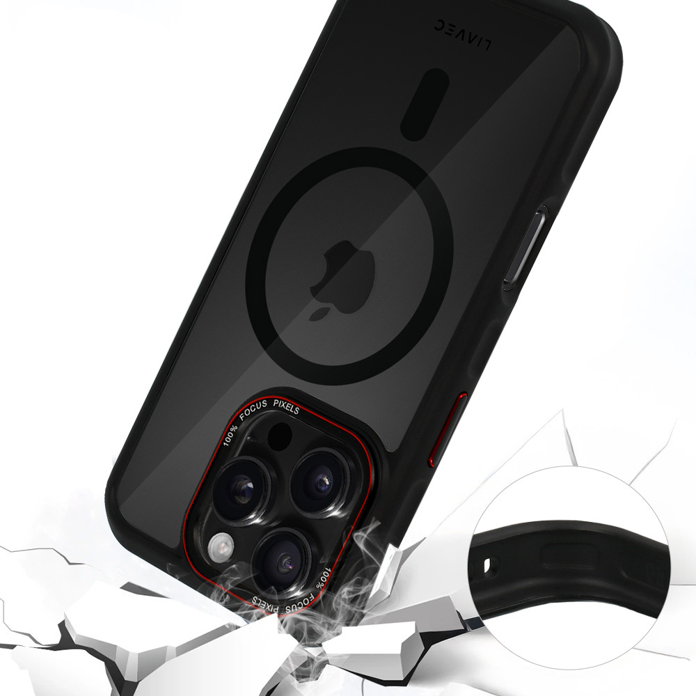 Liavec Hybrid Smoke Magsafe maciņš pelēks, iPhone 16 Pro