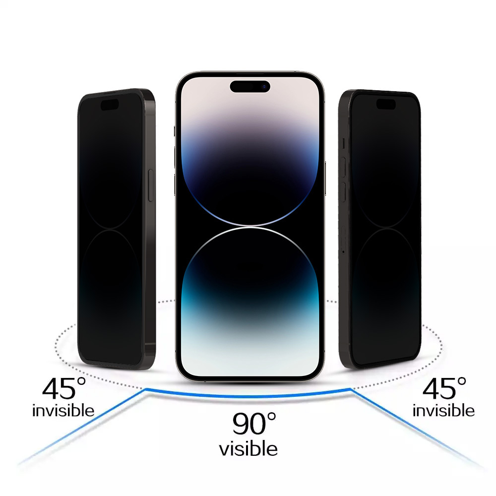 Aizsargstikls 10X Privacy Titanium, iPhone 15 Pro Max 