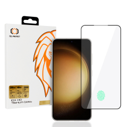 Aizsargstikls 10X HD Titanium, Samsung Galaxy S22/S23 (ar pirkstu nospiedumu atbloķēšanu)