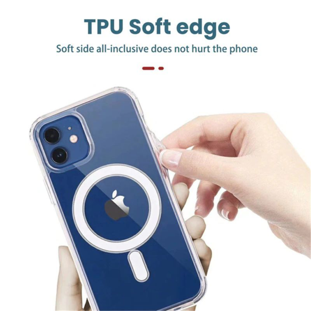 Tel Protect MagSilicone maciņš Caurspīdīgs, iPhone 15 Pro
