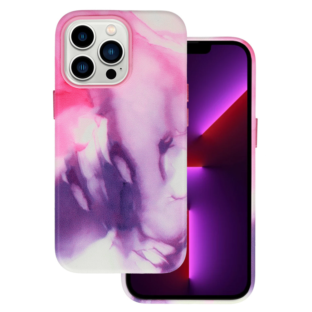 Ādas tintes maciņš Dizains 1, iPhone 14 Plus