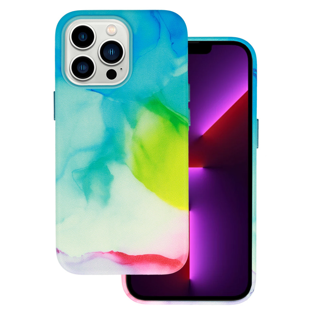 Ādas tintes maciņš Dizains 2, iPhone 14 Plus