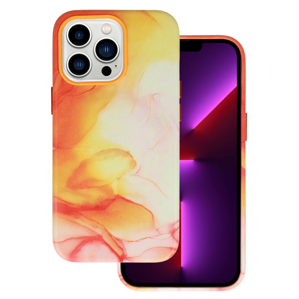 Ādas tintes maciņš Dizains 3, iPhone 14 Plus