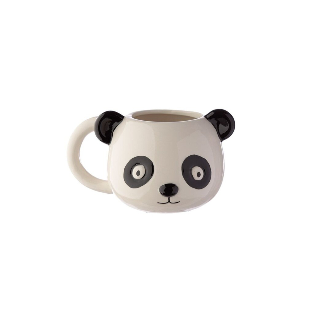 Keramikas krūze pandas galvas formā